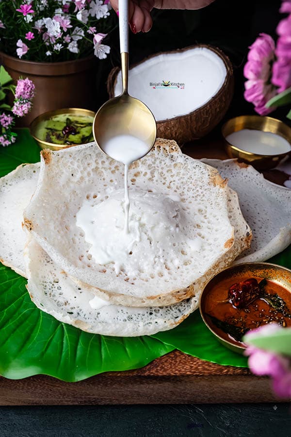 Appam with Coconut Milk