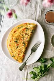 Egg Omelette ( onion, Chilli and Cilantro)